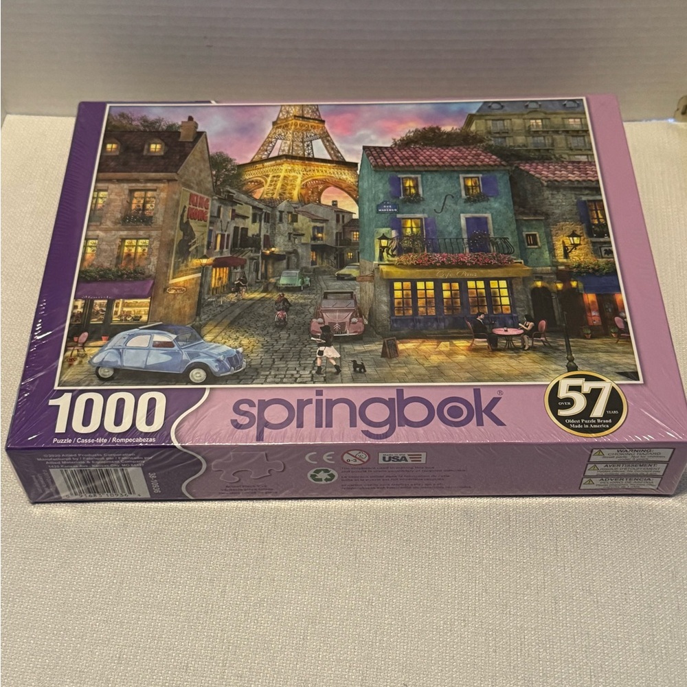 New/Sealed Springbok Eiffel Magic 1000 Piece Jigsaw Puzzle
